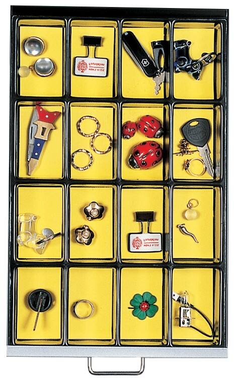 Bisley Multilade inzetstuk met 16 compartimenten Zwart 51 mm Pak van 5