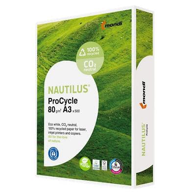 Nautilus Procycle 100% recycled Papier A3 White 135 CIE 500 Vellen
