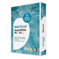 Nautilus SuperWhite A3 Kopieerpapier  80 g/m² Glad Wit 500 Vellen
