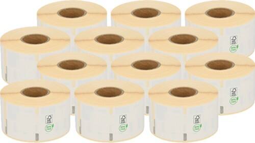 Compatibel Dymo LW S0722400 / 99012 Grote Adresetiketten Zelfklevend Wit 36 x 89 12 Rollen à 260 Etiketten