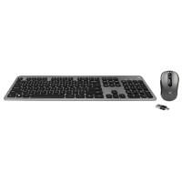 ewent Toetsenbord en muisset Draadloos EW3260 QWERTY Grijs, zwart