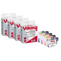 Viking LC-3217 compatibele Brother inktcartridge cyaan, geel, magenta, zwart multipak 4 stuks