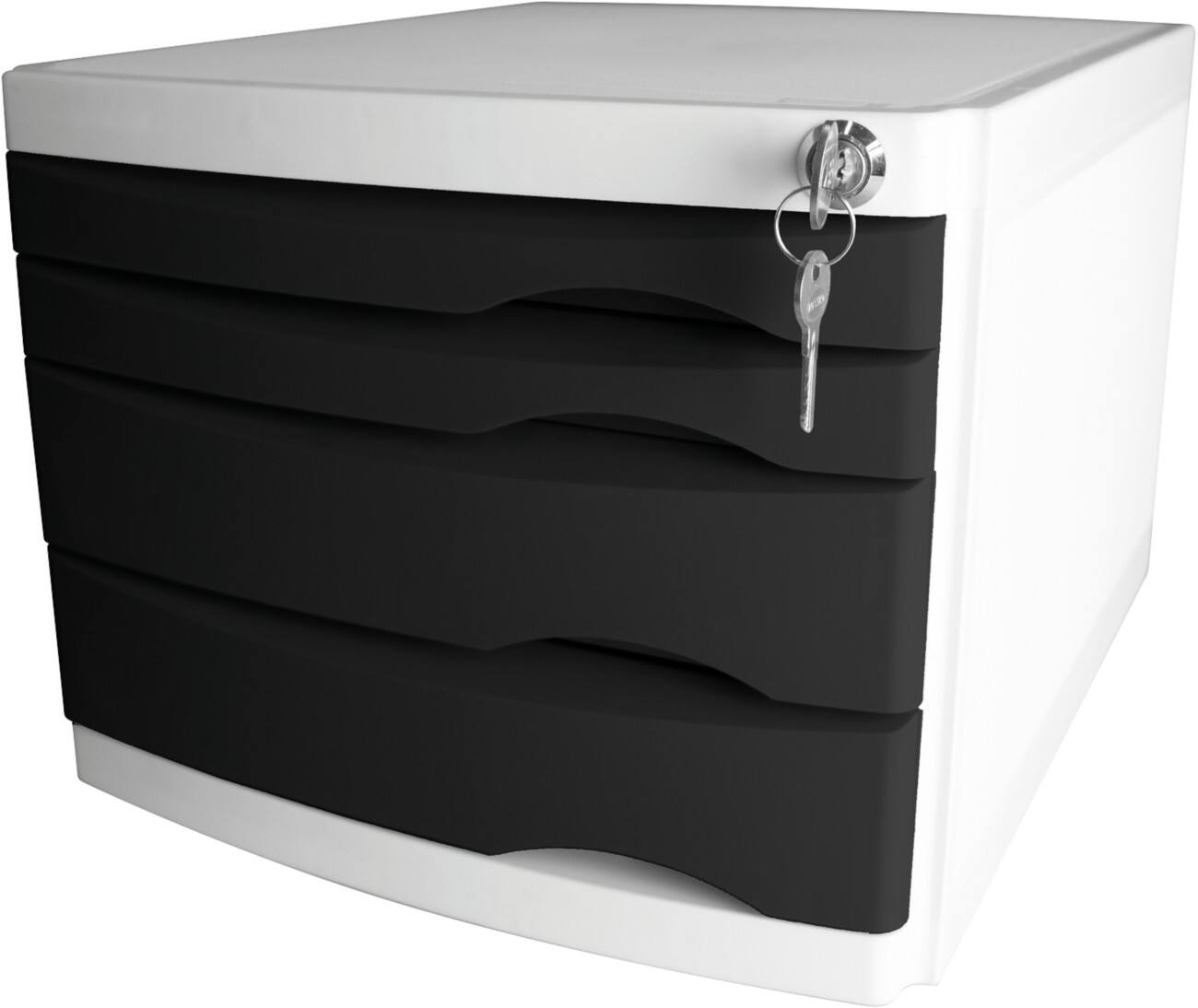 Helit Ladekastje met 4 lades The Safe A4 Kunststof zwart 230 x 300 x 355 mm