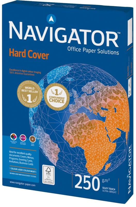 Navigator Hard Cover A4 Kopieerpapier 250 g/m² Glad Wit 125 Vellen