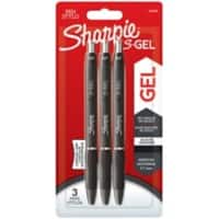 Sharpie Gelpen Met drukknop 0,7 mm Zwart 3 stuks