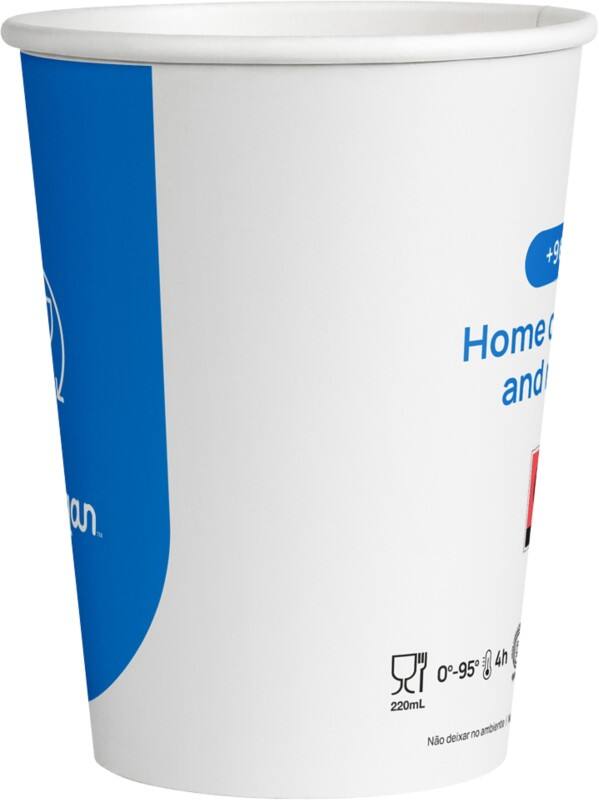 Eden Wegwerpbeker Karton (BIO-gecoat) 200 ml Groen, wit 1000 Stuks