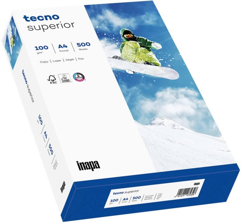 tecno Superior A4 Kopieerpapier Wit 100 g/m² 500 Vellen