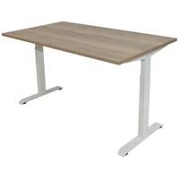 Euroseats Bureau Natuurlijk eiken met Wit frame 620-840 x 1200 x 800 mm