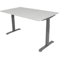 Euroseats Bureau Grijs en Wit 620-840 x 1600 x 800 mm