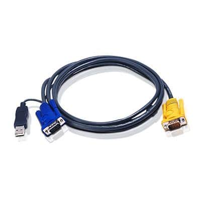 ATEN 2L-5202UP KVM USB-kabel Zwart