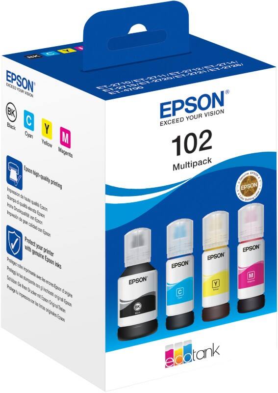 Epson 102 Origineel Inktcartridge C13T03R640 Zwart, cyaan, magenta, geel Multipack 4 Stuks