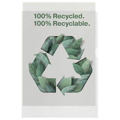 Esselte Showtassen Recycled A4 Generfd Transparant 100 micron PP (Polypropeen) 627496 100 Stuks