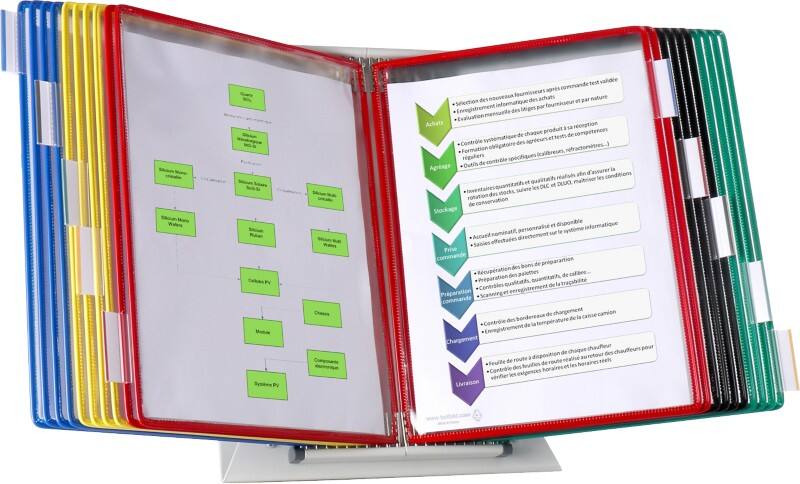 Djois Tarifold Zichtpanelensysteem 20 Panelen A4 Metaal Kleurenassortiment