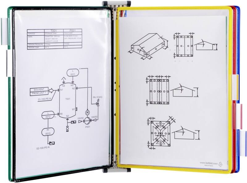 Djois Tarifold Zichtpanelensysteem 5 Panelen A4 Metaal Assortiment