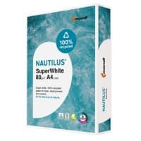 Nautilus SuperWhite A4 Print-/ kopieerpapier 80 g/m² Glad Wit 500 Vellen