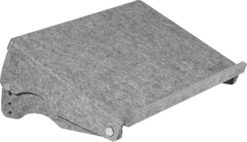 BakkerElkhuizen Documenthouder in hoogte verstelbaar PET, Vilt Lichtgrijs 95 x 455 x 295 mm