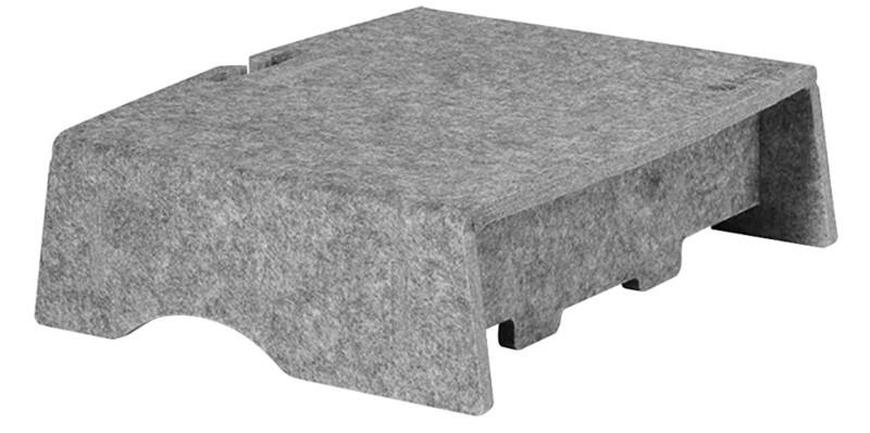 BakkerElkhuizen Monitorstandaard voor 17" Scherm in hoogte verstelbaar PET, Vilt Lichtgrijs 90 x 375 x 250 mm