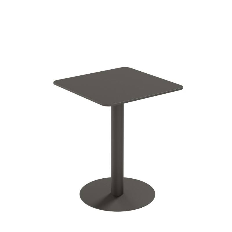 meet powered by PAPERFLOW Kantinetafel Vierkant Zwart TRCROS6060M.01 600 x 750 mm