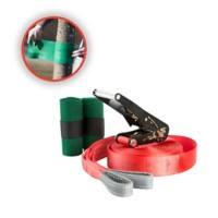 Slackline met boombescherming Peak Power 6100000135 Rood Unisex