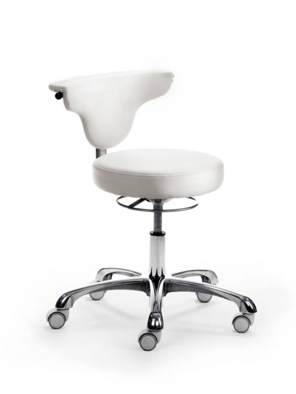 Mayer Sitzmöbel Functionele draaistoel myJAZZ Wit Kunstleer Metalen draaikruis Fysiozitting