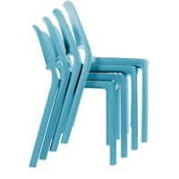 Mayer Sitzmöbel Stapelstoel myNUKE Hemelsblauw Polypropyleen Plastic 4 Metalen poten 2 stuks