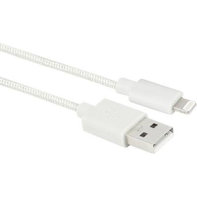 Ewent USB naar Apple Lightning Laad- en synchronisatiekabel USB A Mannelijk naar Lightning Connector MFI-gecertificeerd 1m Wit