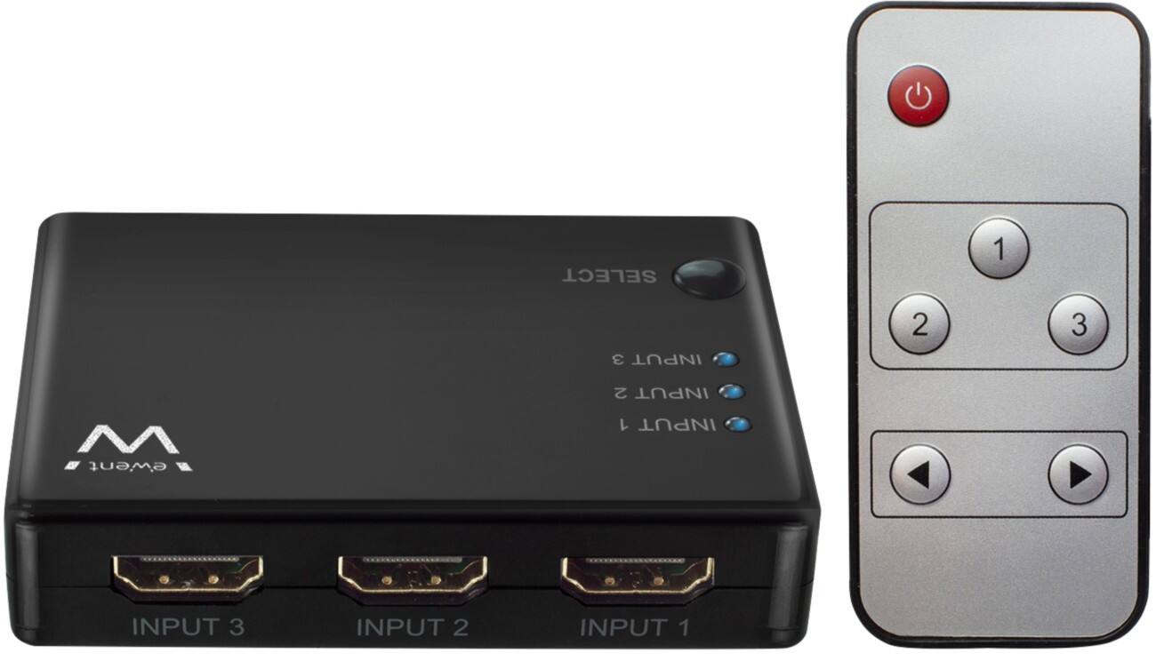 Ewent 4K HDMI Switch Display 3 HDMI-bronnen op één monitor