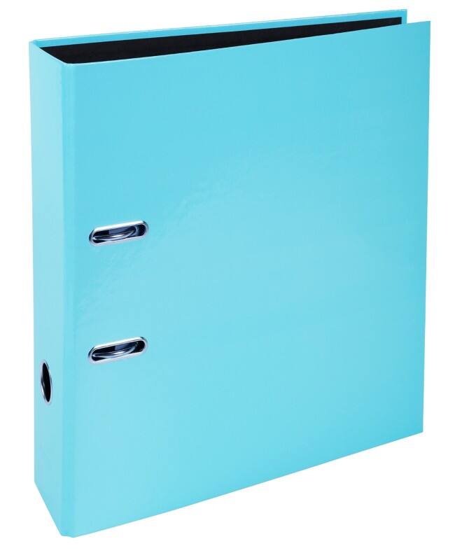 Exacompta Aquarel Prem Touch Breed Ordner A4 80 mm Pastelblauw 2 Ringen 53564E Karton Staand 10 Stuks