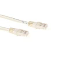 ACT Ivoorkleur 0,5 M U/UTP CAT6 Patchkabel met RJ45 Connectoren