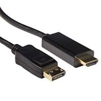 ACT Displayport naar HDMI-kabel DisplayPort Male naar HDMI Male AK3990 Zwart 1,8 m
