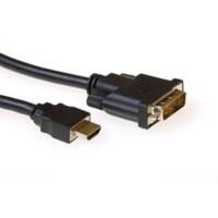 ACT Adapter HDMI Male DVI 18+1 Pin Male 1 m Zwart