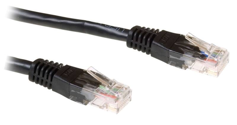 ACT U/UTP CAT6-patchkabel RJ45 (8P8C) Male RJ45 (8P8C) Male 1 m Zwart  
