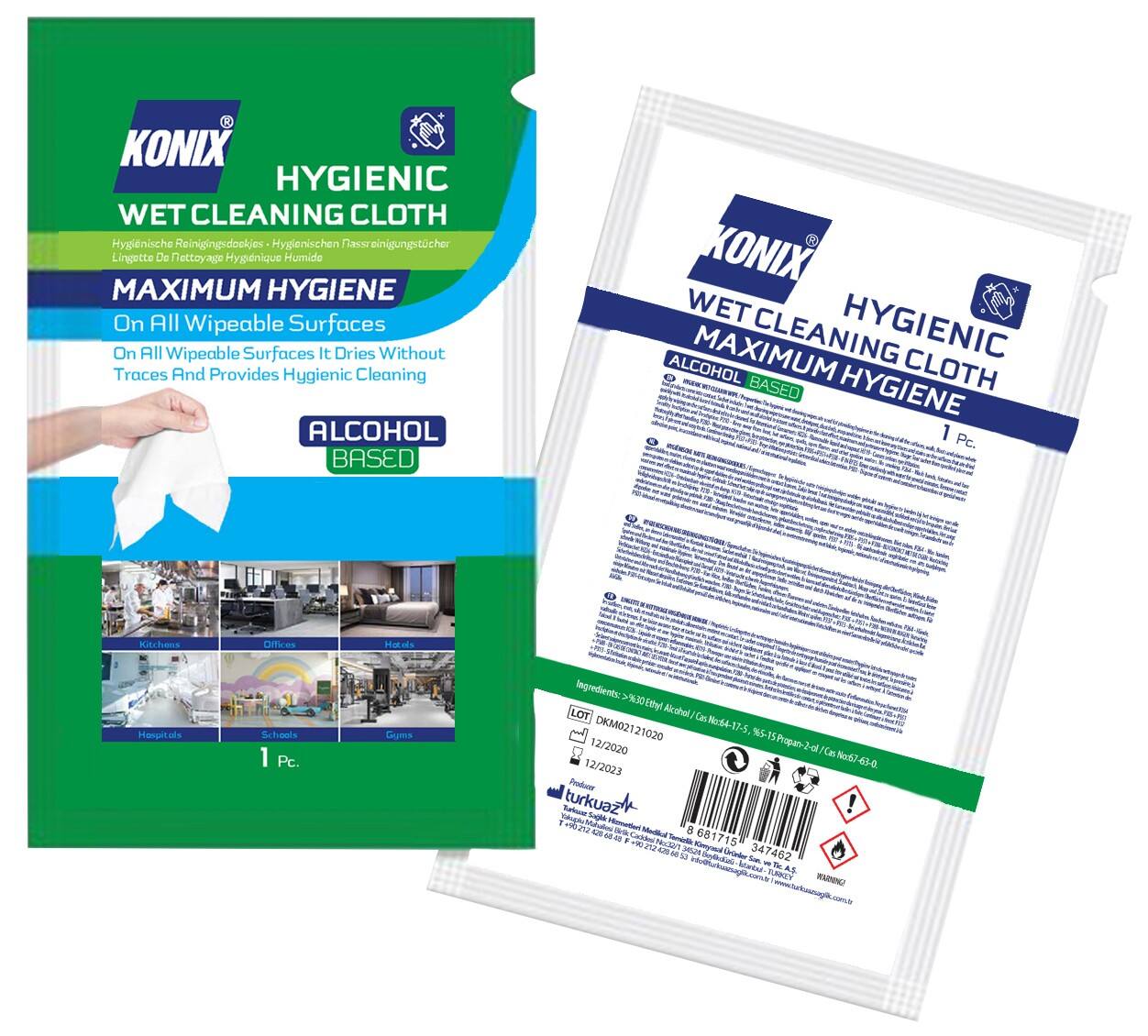 KONIX Hygienic vochtige reinigingsdoekjes pak van 250 stuks