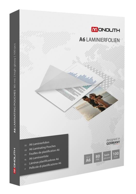 Monolith Lamineerhoes A6 Glashelder 80 micron (2 x 80) Transparant 100 Hoezen