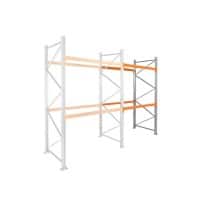 MANORGA Uitbreiding stellingkast 2 Planken 2.700 x 1.100 x 3.500 mm Geel, zilver