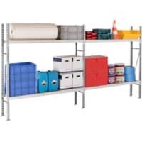 MANORGA Epsivol One Startset stellingkast 3 Planken 1.500 x 600 x 2.500 mm Zilver