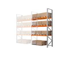 MANORGA Uitbreiding stellingkast 3 Planken 1.825 x 1.100 x 6.000 mm Geel, zilver