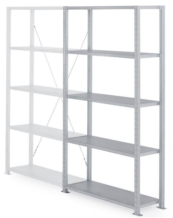 MANORGA Startschap 5 Planken 1.250 x 400 x 2.000 mm Grijs