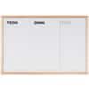Bi-Office Wandmontage Kan Ban Whiteboard Natuurlijk grenen lijst  Magnetisch Wit 90 x 60 cm