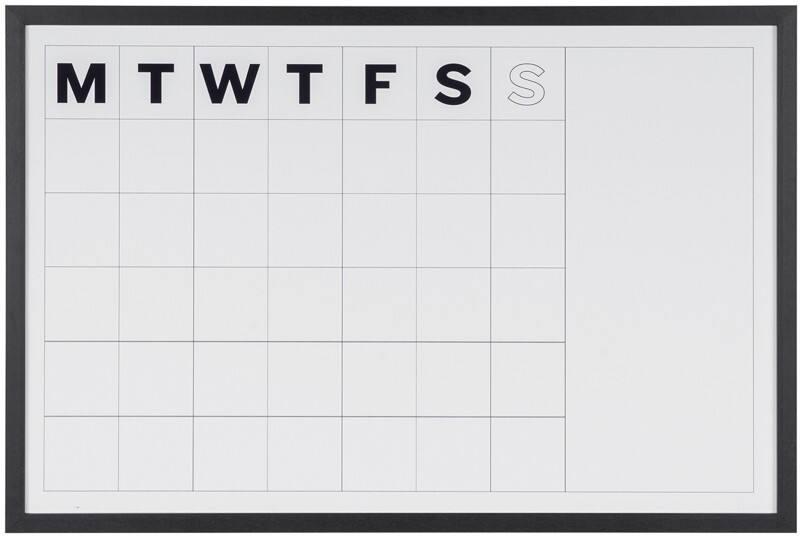 Bi-Office Kalender Magnetisch Wandmontage 90 (B) x 60 (H) cm Wit