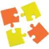 Bi-Office Whiteboard Magneten Puzzle Geel en Oranje 4 Stuks