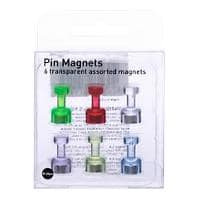 BI Office Whiteboard magneten Transparant Assortiment 6 Stuks