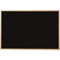 Bi-Office Krijtbord met grenen frame Zwart 90 x 60 cm
