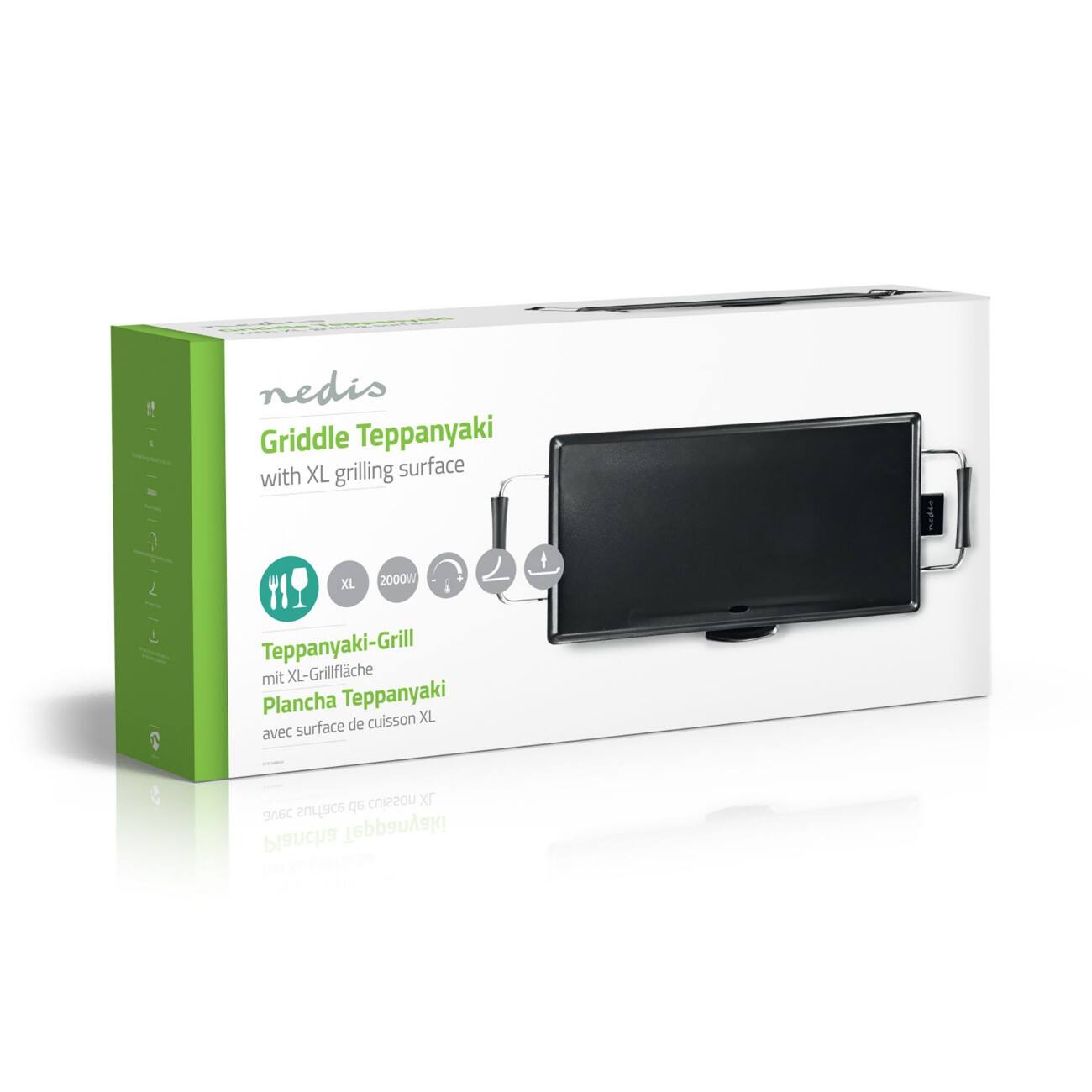 NEDIS Teppanyaki Bakplaat 50 cm Zwart