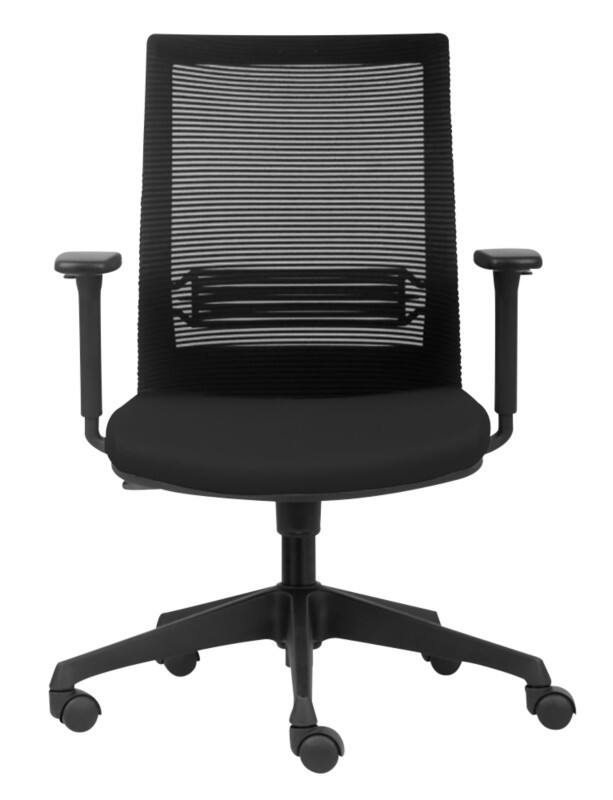 euroseats Evora Bureaustoel Basis mechanisme Stof In hoogte verstelbare armleuning In hoogte verstelbare zitting Zwart 80 kg 660 x 690 x 1.060 mm