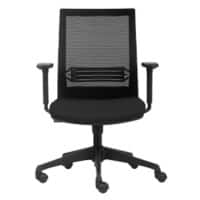 euroseats Bureaustoel Basis mechanisme Stof In hoogte verstelbare armleuning Hoogteverstelbare zitting Zwart 80 kg Evo001+Arm 660 x 690 x 1.060 mm