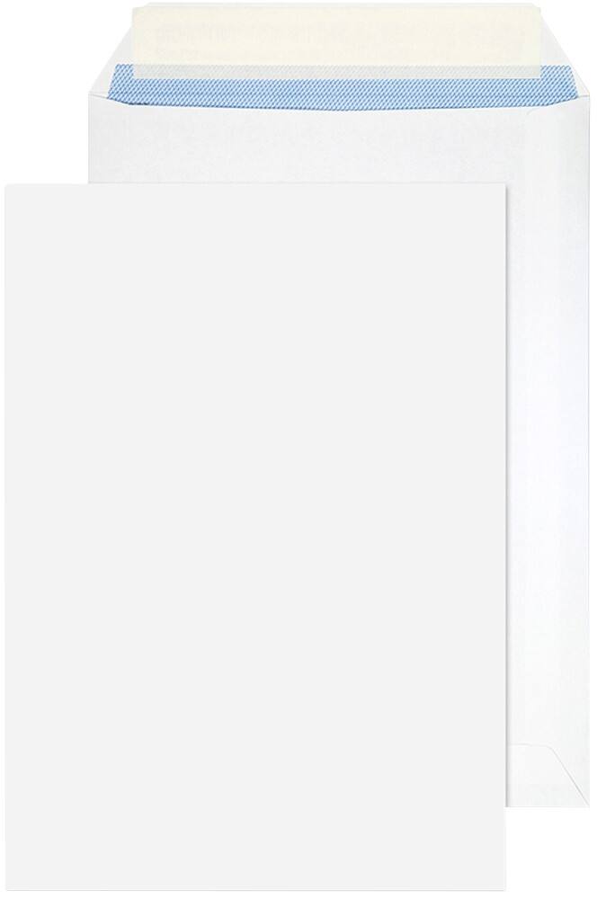 Purely Everyday Zak-enveloppen C5 Kleefstrip 162 x 229 mm Onbedrukt 100 g/m2 Wit 50 stuks