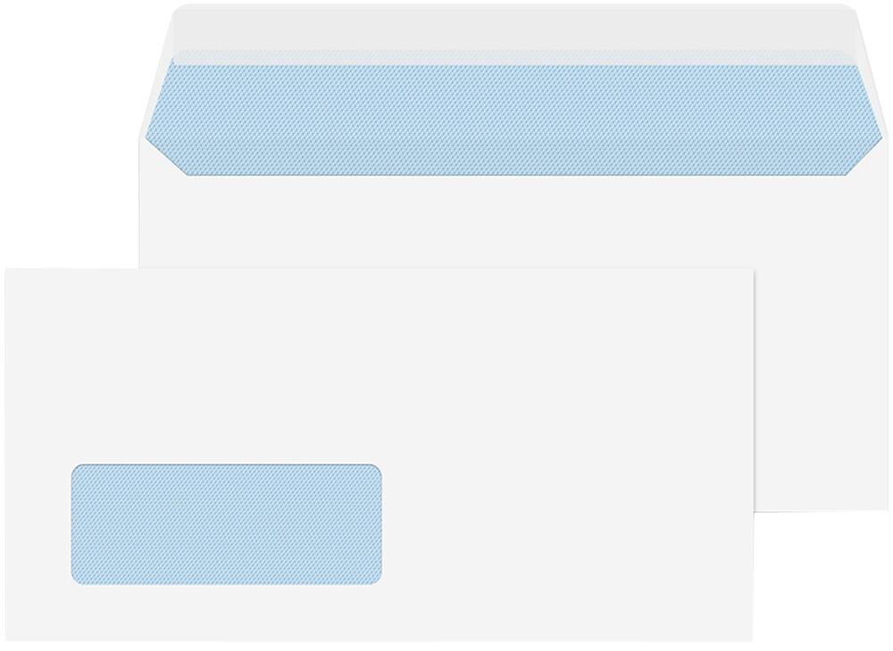 Purely Everyday Dienst-enveloppen DL 100 g/m2 Wit Venster Kleefstrip 50 stuks