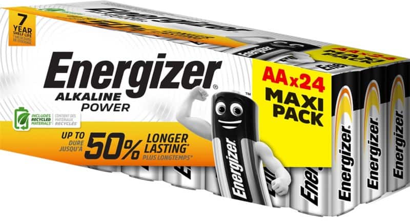 Energizer Batterijen Alkaline Power LR6 AA LR6 2700 mAh Alkaline 1.5 V 24 24 Stuks 