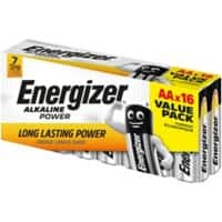 Energizer Batterijen Alkaline Power LR6 AA 3000 mAh Alkaline 1.5 V 16 Stuks